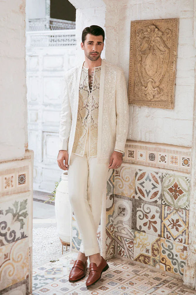 Royal Beige Shrug Zain Hashmi
