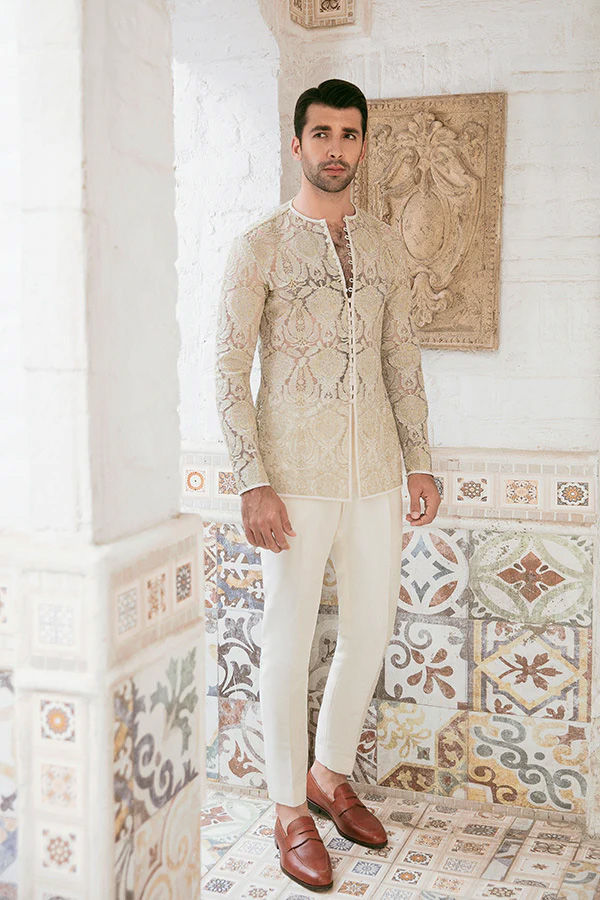 Royal Beige Shrug Zain Hashmi